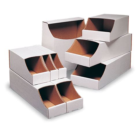 stackable cardboard bin boxes